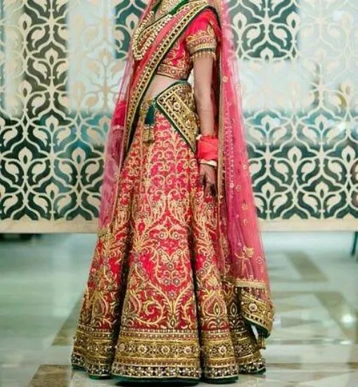 Picture of traditional indian ethnic bollywood bridal silk wedding