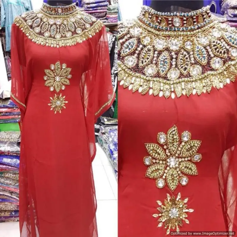Picture of Radhe Designer Multicolor Georgette Kaftan Dress for Women - F2817