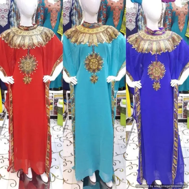 Picture of Radhe Designer Blue Georgette Kaftan Dress for Women - F2117