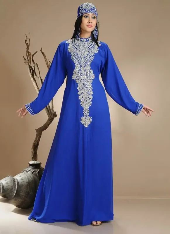 Picture of Radhe Designer Black Georgette Kaftan Dress for Women - F10504