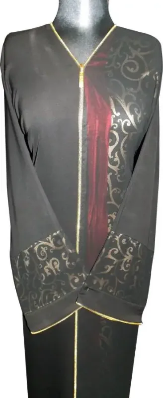 Picture of Black Georgette Kaftan Dress for Women - Sequined Festive Wear Look