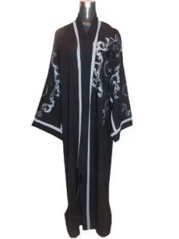 Picture of Blue Georgette Kaftan Dress for Women - Layered Ceremony Wear Style