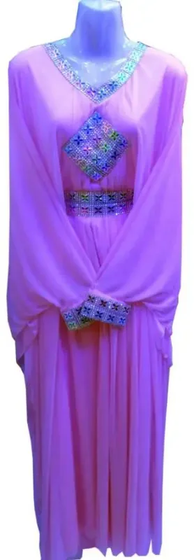 Picture of Radhe Designer Pink Cotton Kaftan Dress for Women - F4636