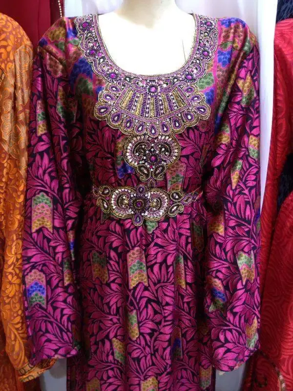 Picture of Black Georgette Modest Dress for Women - Panelled Festival Ready Style