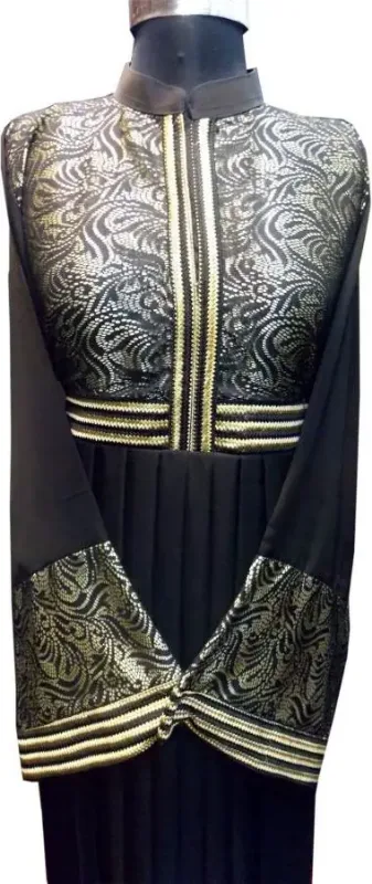 Picture of Multicolor Georgette Modest Dress for Women - Floral Ceremony Wear Style