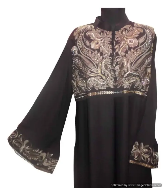 Picture of Radhe Designer Black Georgette Kaftan Dress for Women - F4686