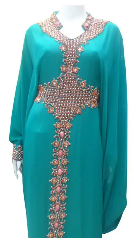 Picture of Radhe Designer Black Georgette Kaftan Dress for Women - F4737