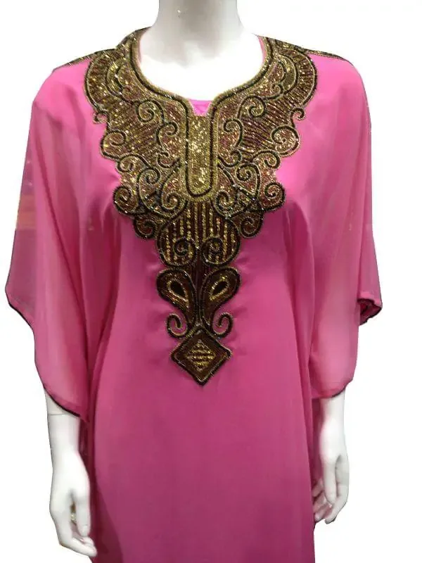 Picture of Radhe Designer Pink Cotton Kaftan Dress for Women - F4738