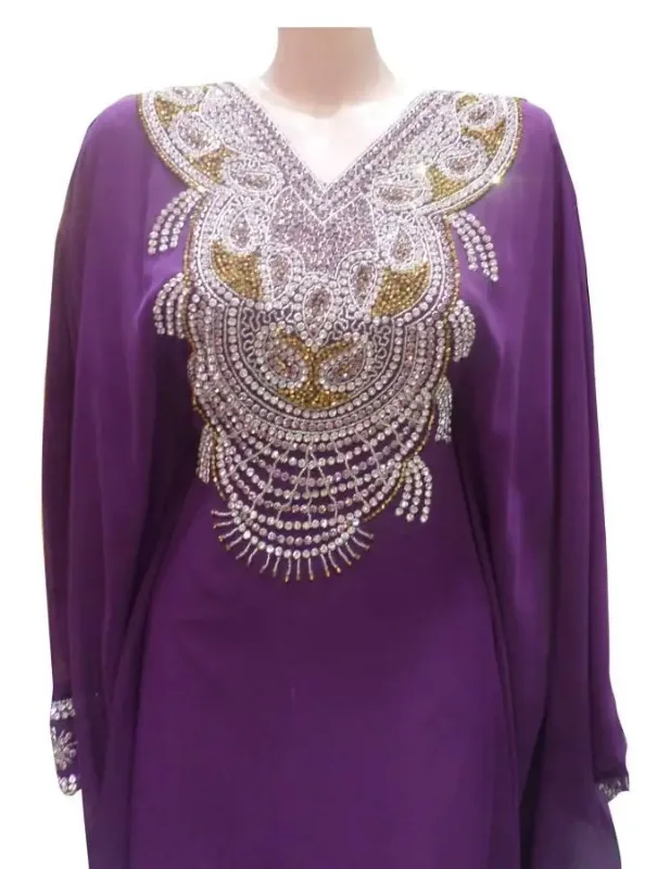 Picture of Radhe Designer White Georgette Kaftan Dress for Women - F4742
