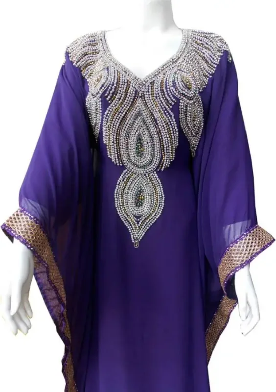 Picture of Radhe Designer Blue Georgette Kaftan Dress for Women - F4545