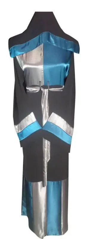 Picture of Multicolor Georgette Modest Dress for Women - Panelled Comfort Fit Style