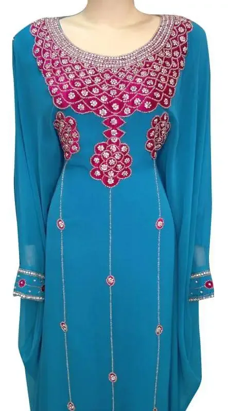 Picture of Radhe Designer Multicolor Georgette Kaftan Dress for Women - F4814