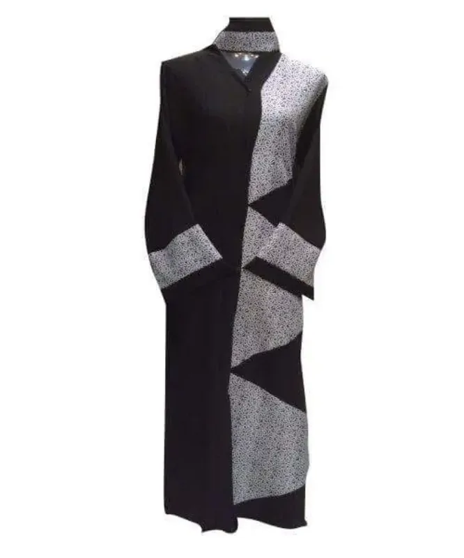 Picture of Black Georgette Kaftan Dress for Women - Thread Work Travel Friendly Style