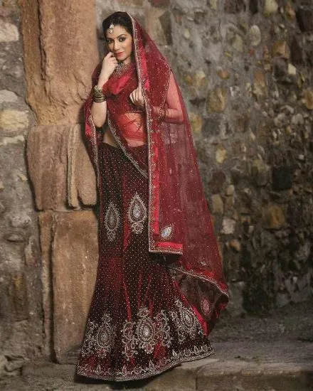 Picture of ethnic pakistani bridal lehenga choli indian designer ,
