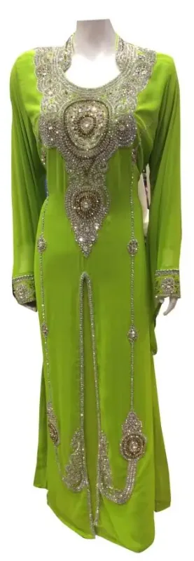 Picture of Black Georgette Kaftan Dress for Women - Plain Modern Ethnic Look
