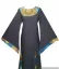 Picture of Black Georgette Kaftan Dress for Women - Draped Gathered Waist Style