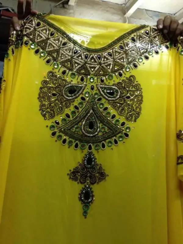 Picture of Radhe Designer White Georgette Kaftan Dress for Women - F10609