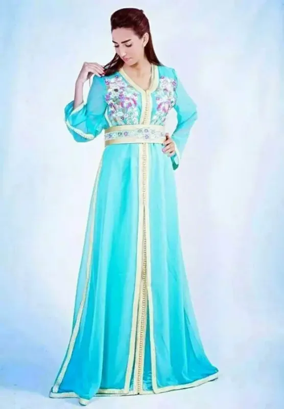 Picture of Radhe Designer Multicolor Georgette Kaftan Dress for Women - F10630