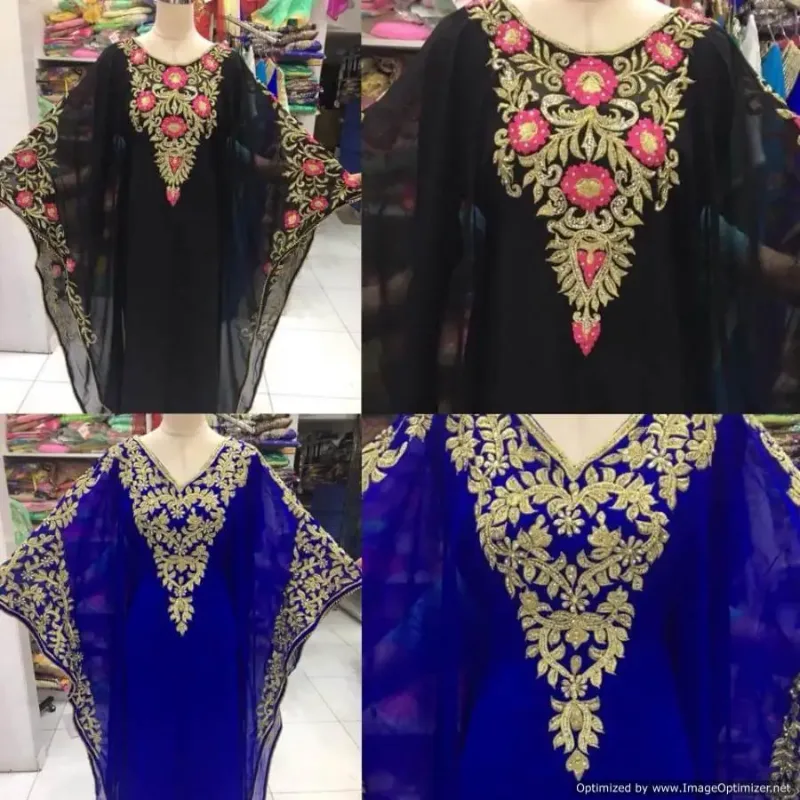 Picture of Radhe Designer Multicolor Georgette Kaftan Dress for Women - F2256