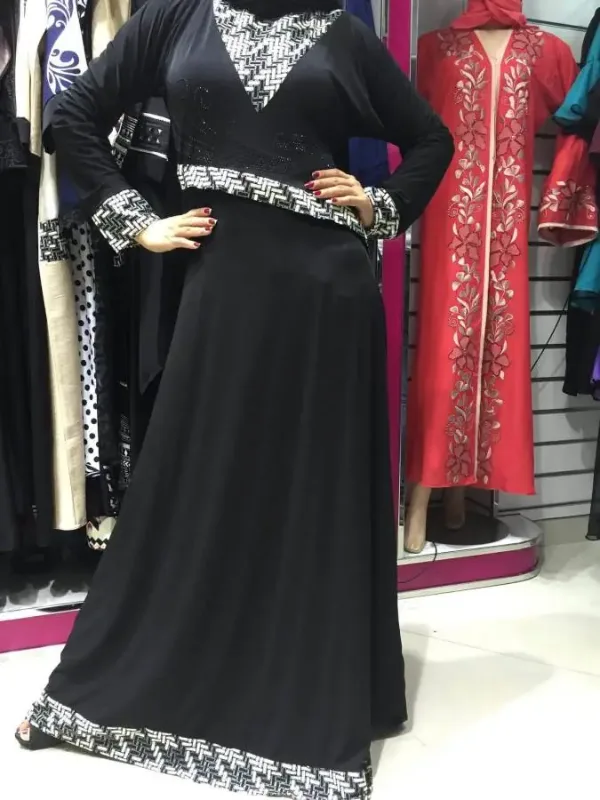 Picture of Radhe Designer White Georgette Kaftan Dress for Women - F1378