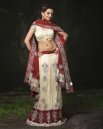 Picture of lehenga trousseau lehengas choli blouse indian designe,