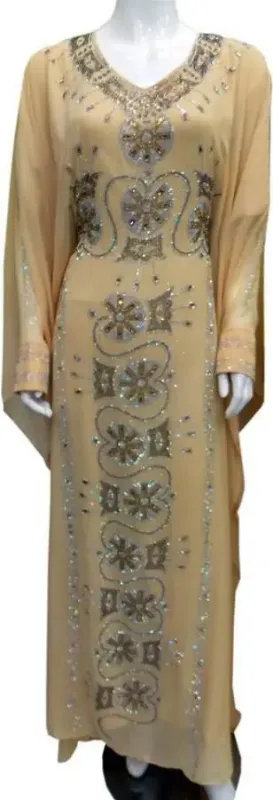 Picture of Radhe Designer Pink Cotton Kaftan Dress for Women - F9836