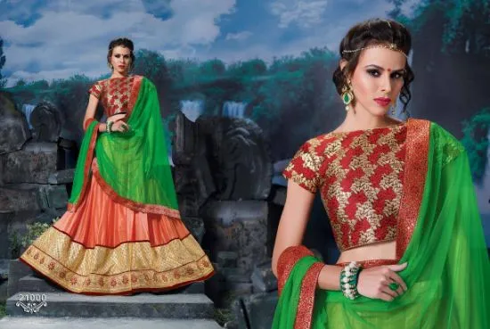 Picture of indian designer lehenga saree partywear designer sari,c