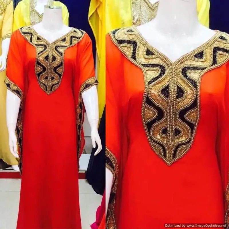 Picture of Radhe Designer White Cotton Kaftan Dress for Women - F2246