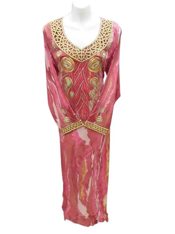 Picture of Multicolor Kaftan Dress for Women - Dubai Arabic Style 926