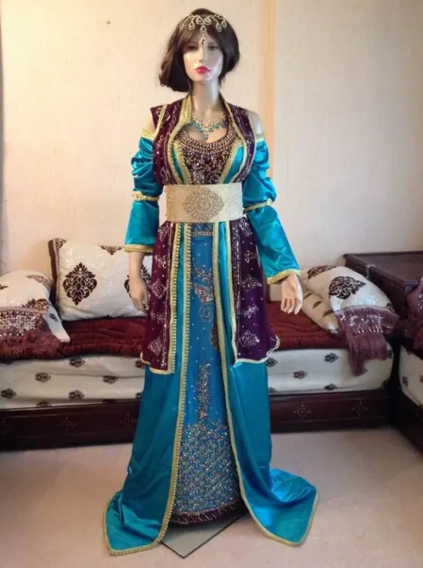 Picture of Radhe Designer Multicolor Georgette Kaftan Dress for Women - F10642