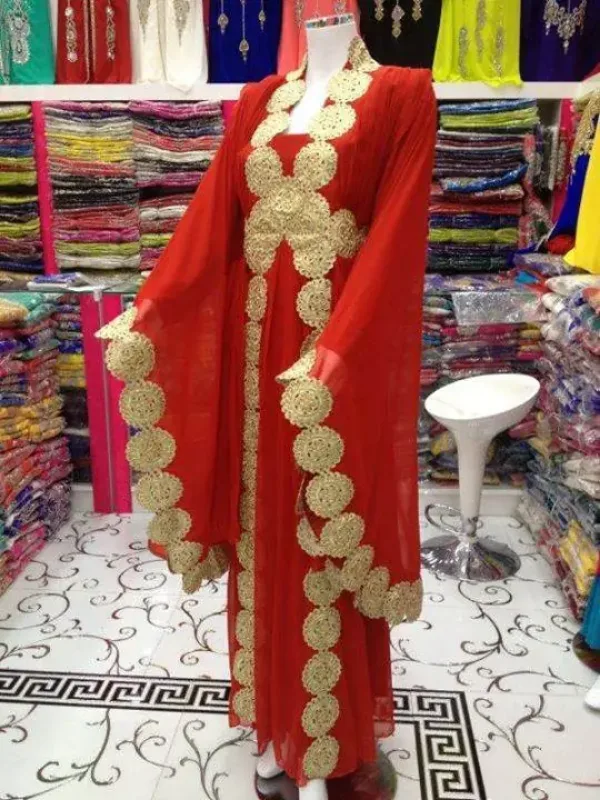 Picture of Radhe Designer Multicolor Georgette Kaftan Dress for Women - F6162