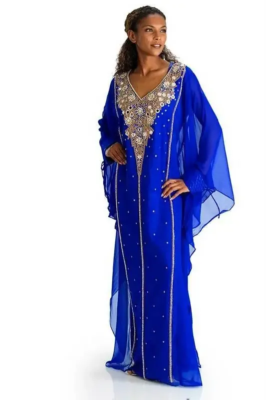 Picture of Radhe Designer Blue Georgette Kaftan Dress for Women - F6950