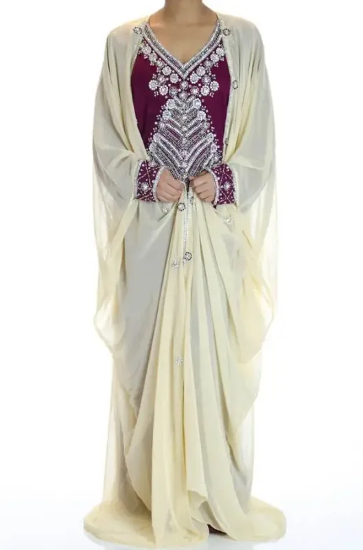 Picture of Radhe Designer Purple Georgette Kaftan Dress for Women - F6942
