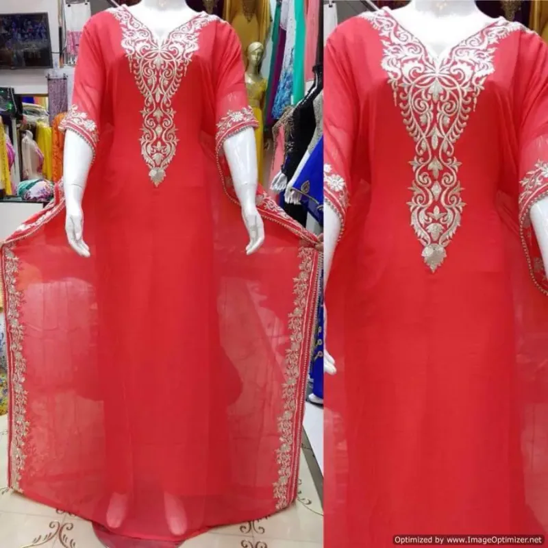 Picture of Radhe Designer Multicolor Georgette Kaftan Dress for Women - F2453