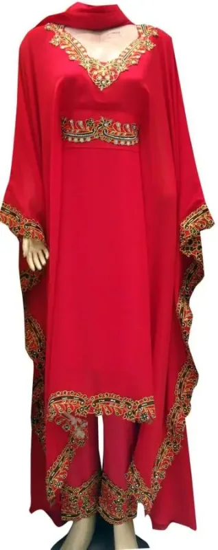 Picture of Radhe Designer Multicolor Georgette Kaftan Dress for Women - F2455