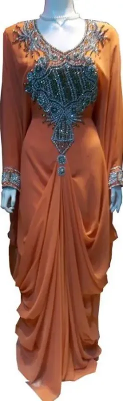 Picture of Radhe Designer Purple Georgette Kaftan Dress for Women - F9295