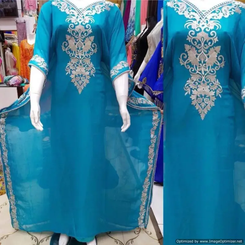 Picture of Radhe Designer Multicolor Georgette Kaftan Dress for Women - F2454