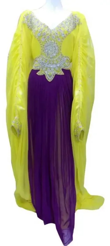 Picture of Radhe Designer Black Georgette Kaftan Dress for Women - F9293