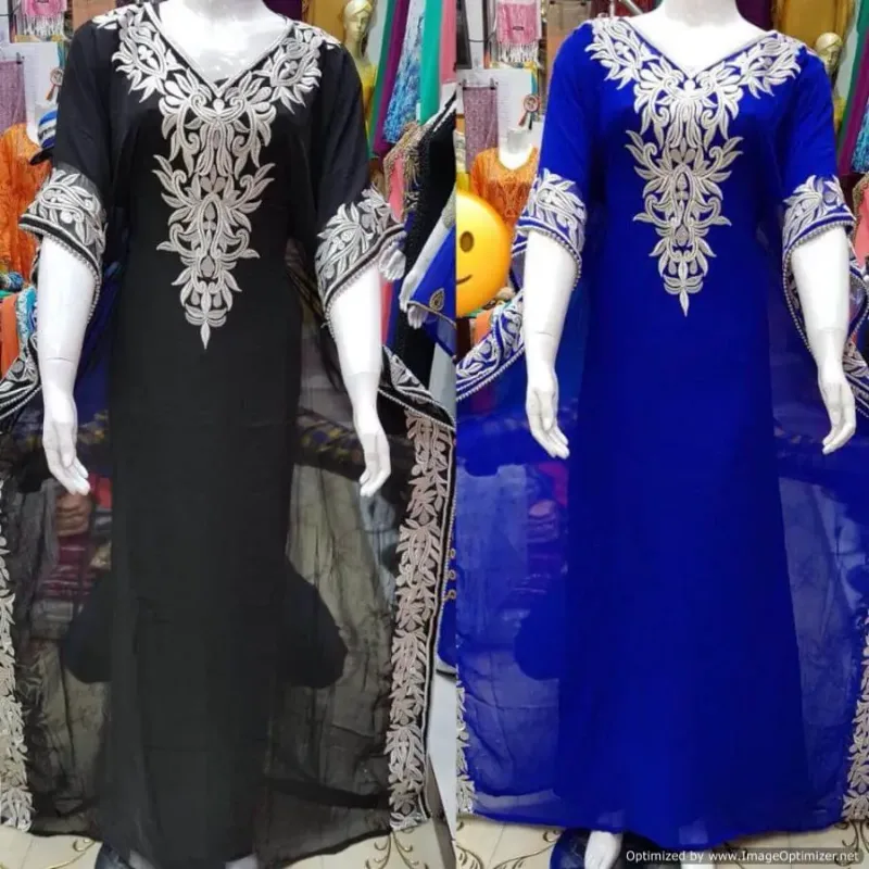 Picture of Radhe Designer Blue Georgette Kaftan Dress for Women - F2457