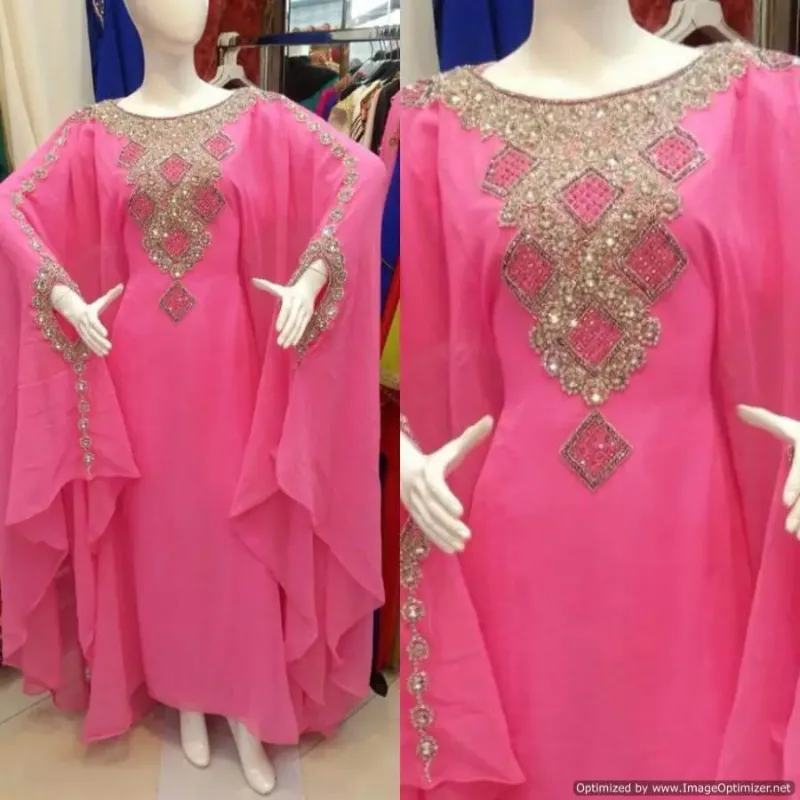 Picture of Radhe Designer Black Georgette Kaftan Dress for Women - F2407