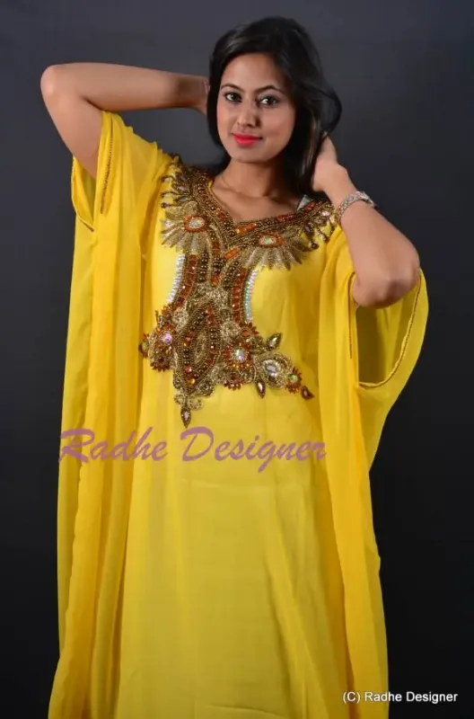 Picture of Radhe Designer Multicolor Georgette Kaftan Dress for Women - Y18