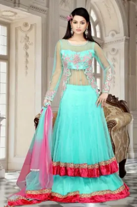Picture of modest maxi gown listing indian designer lehenga with b