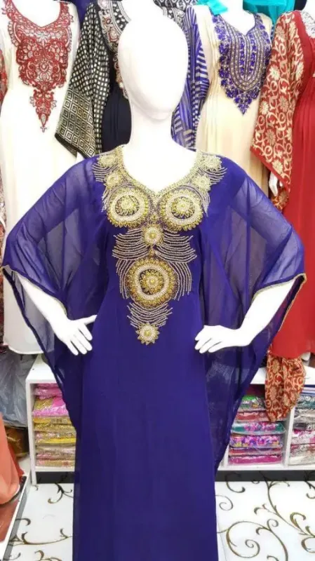 Picture of Radhe Designer Multicolor Georgette Kaftan Dress for Women - F1670