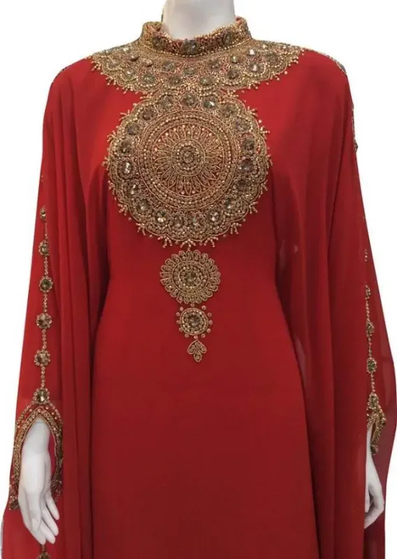 Picture of Radhe Designer Multicolor Georgette Kaftan Dress for Women - F10057