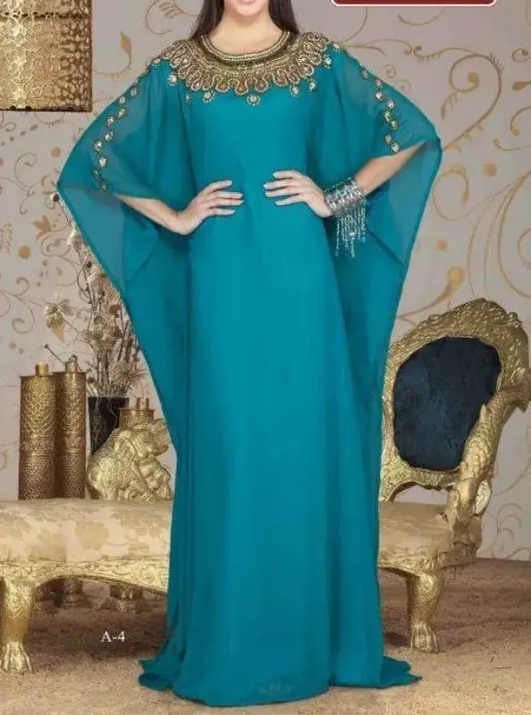 Picture of Radhe Designer Multicolor Georgette Kaftan Dress for Women - F6605