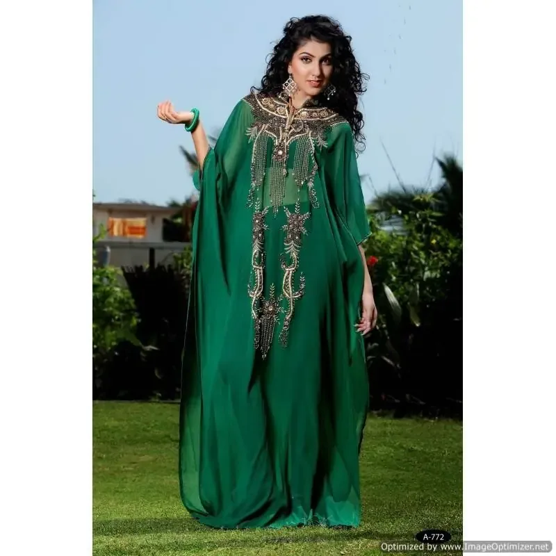 Picture of Radhe Designer Black Georgette Kaftan Dress for Women - F10657