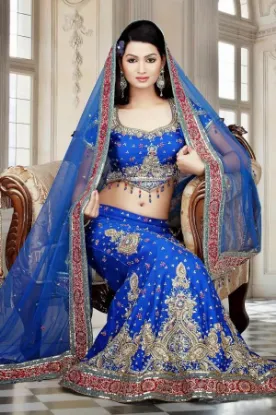 Picture of bridal modest maxi gown wedding choli pakistani party w