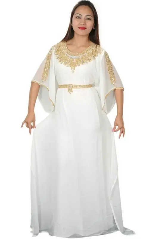 Picture of Radhe Designer Multicolor Georgette Kaftan Dress for Women - F10246