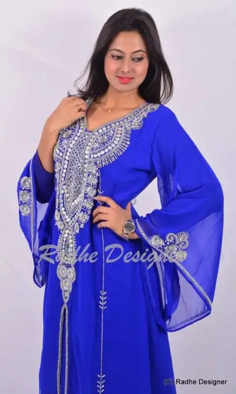 Picture of Radhe Designer Pink Cotton Kaftan Dress for Women - Y769