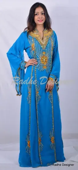 Picture of designer dubai caftan ladies maxi dress christian women